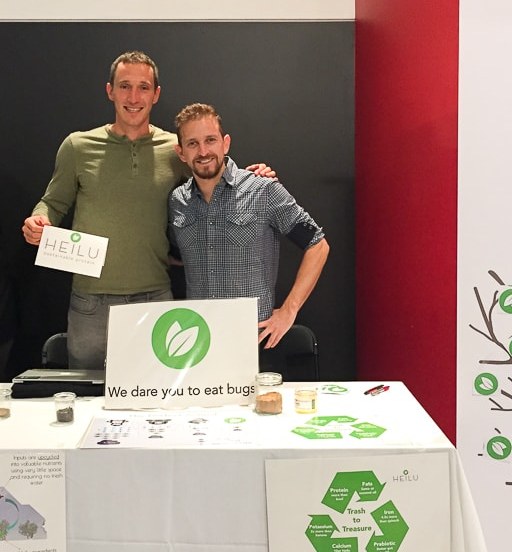 Chris at the booth of one of his early startups